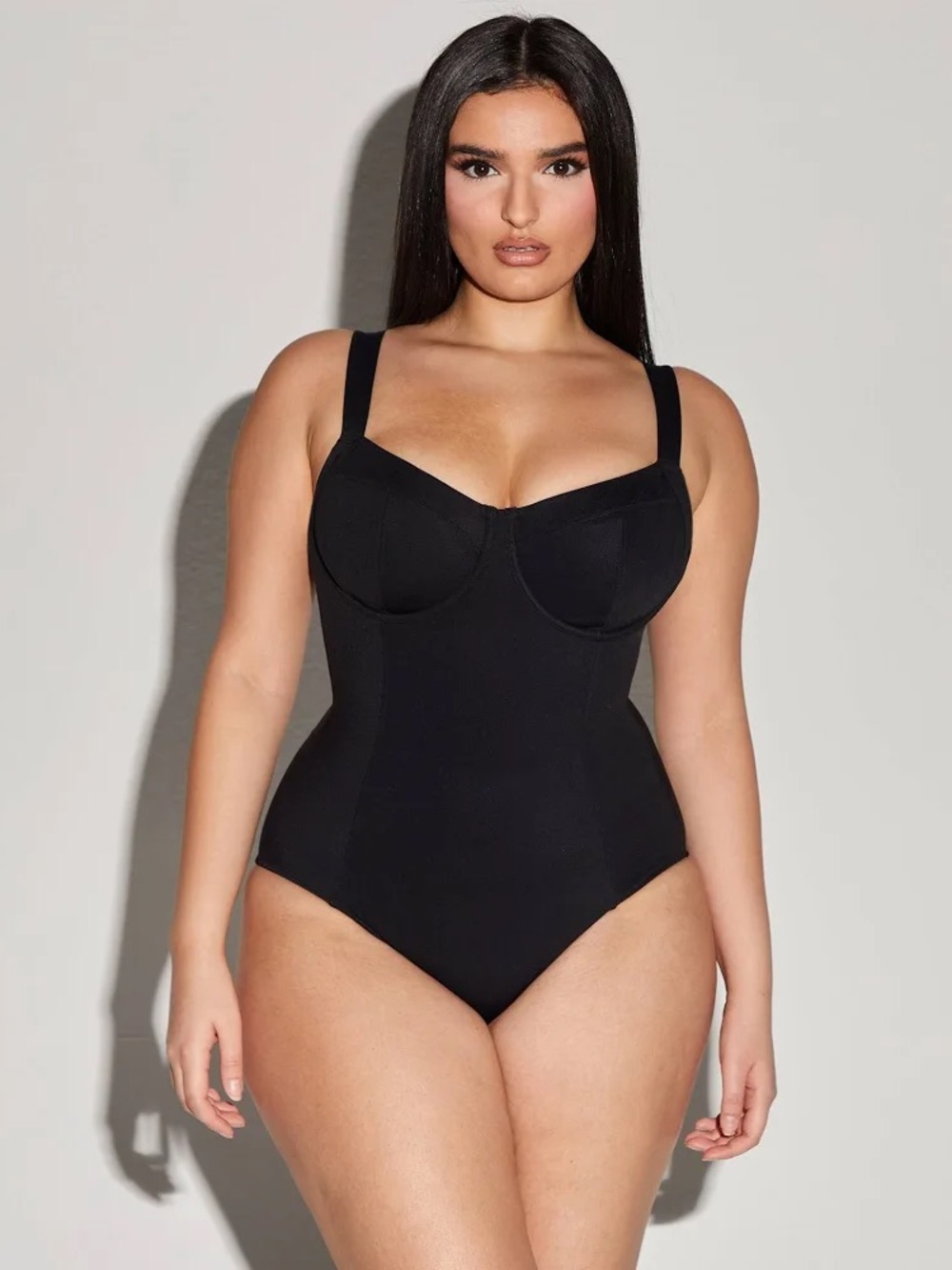$188 TA3 Lifty One Piece Swimsuit Black M/Regular Long D/DD Cup NWT - Picture 5 of 13